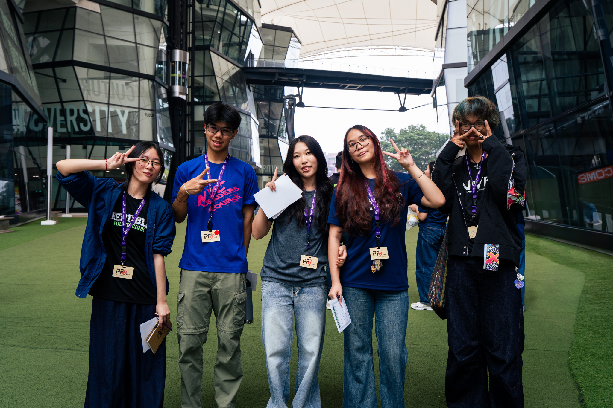 Student delegates pose for a photo at LASALLE.